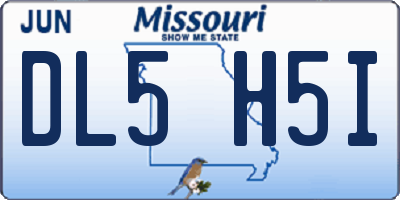 MO license plate DL5H5I
