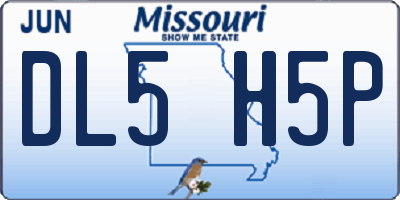 MO license plate DL5H5P
