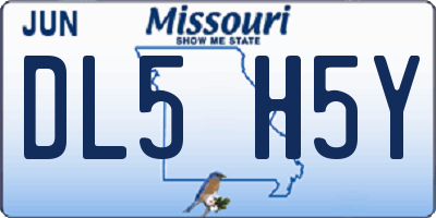 MO license plate DL5H5Y