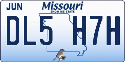 MO license plate DL5H7H