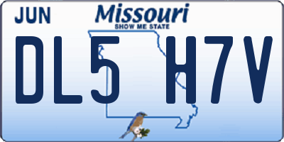 MO license plate DL5H7V