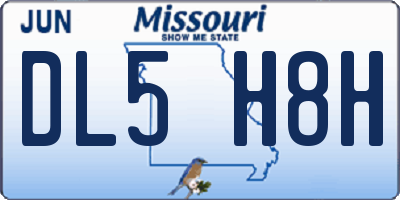 MO license plate DL5H8H