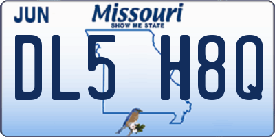 MO license plate DL5H8Q