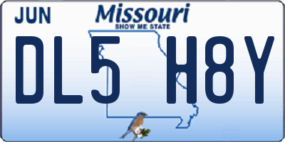 MO license plate DL5H8Y