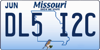 MO license plate DL5I2C