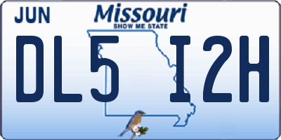 MO license plate DL5I2H