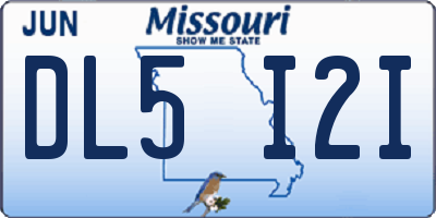 MO license plate DL5I2I