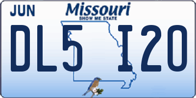 MO license plate DL5I2O