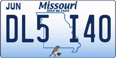MO license plate DL5I4O