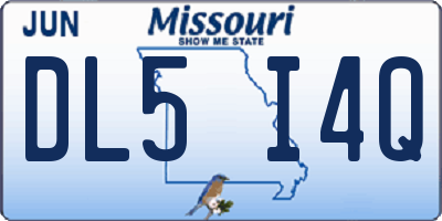 MO license plate DL5I4Q