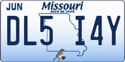 MO license plate DL5I4Y