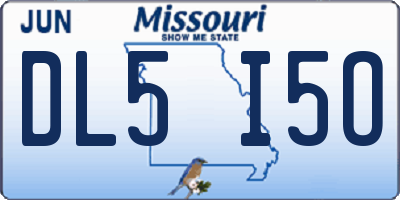 MO license plate DL5I5O