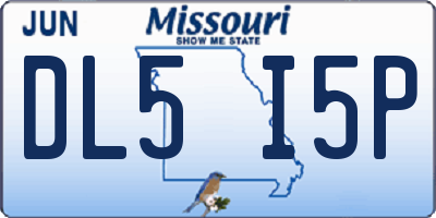 MO license plate DL5I5P