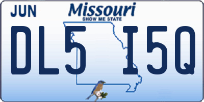 MO license plate DL5I5Q