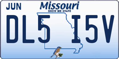MO license plate DL5I5V
