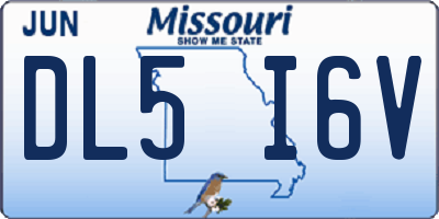 MO license plate DL5I6V