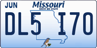 MO license plate DL5I7O