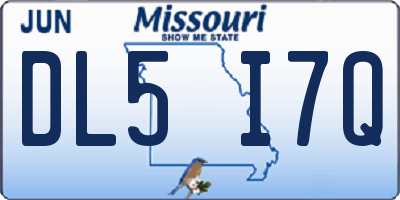 MO license plate DL5I7Q