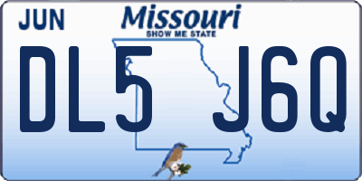 MO license plate DL5J6Q