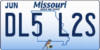 MO license plate DL5L2S