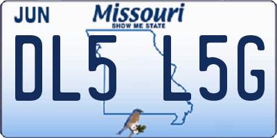 MO license plate DL5L5G