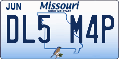 MO license plate DL5M4P