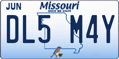 MO license plate DL5M4Y