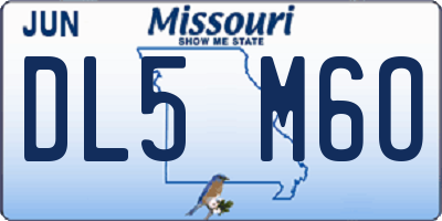 MO license plate DL5M6O
