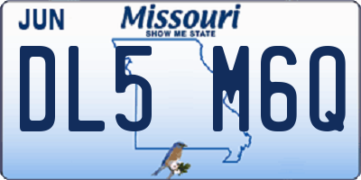 MO license plate DL5M6Q