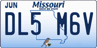 MO license plate DL5M6V