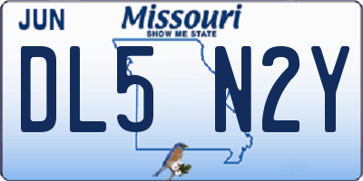 MO license plate DL5N2Y