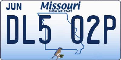 MO license plate DL5O2P