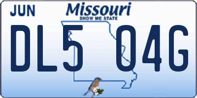 MO license plate DL5O4G