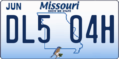 MO license plate DL5O4H