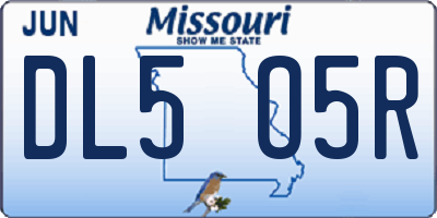 MO license plate DL5O5R