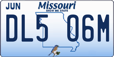 MO license plate DL5O6M