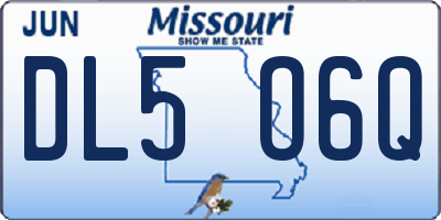 MO license plate DL5O6Q