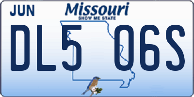 MO license plate DL5O6S