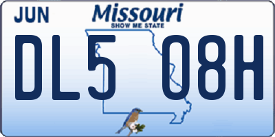 MO license plate DL5O8H