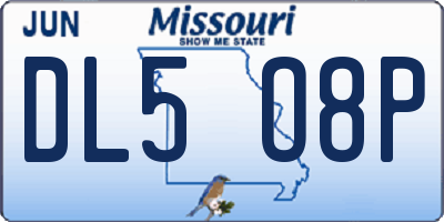 MO license plate DL5O8P