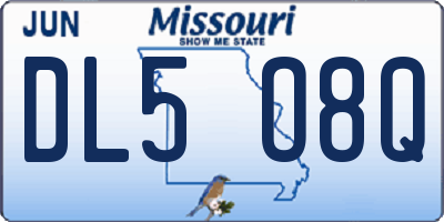 MO license plate DL5O8Q