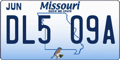 MO license plate DL5O9A