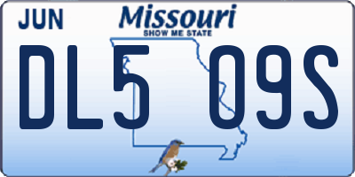 MO license plate DL5O9S