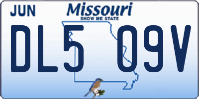 MO license plate DL5O9V