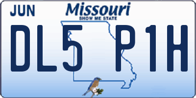 MO license plate DL5P1H
