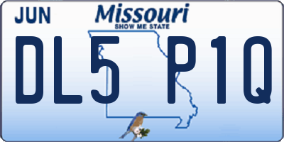 MO license plate DL5P1Q