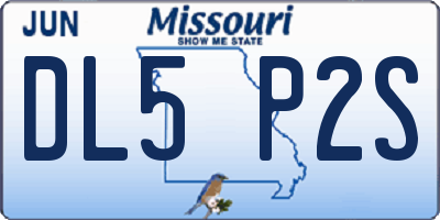 MO license plate DL5P2S