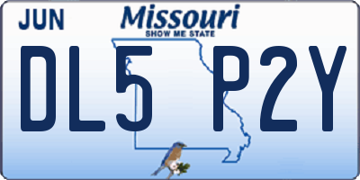 MO license plate DL5P2Y
