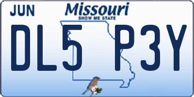 MO license plate DL5P3Y