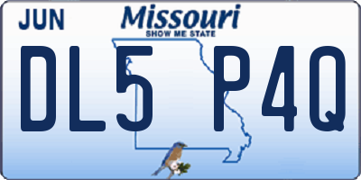 MO license plate DL5P4Q